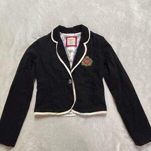 Old Navy Black Blazer with White Piping